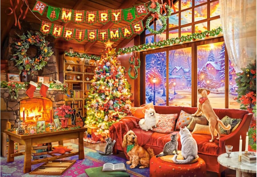 Christmas Evening with Pets