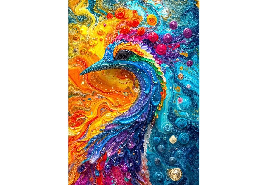 Marble Feathers