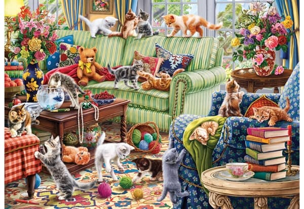 Kittens in the Living Room