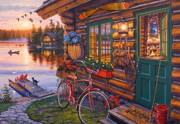 Lakeside Cabin with Bike