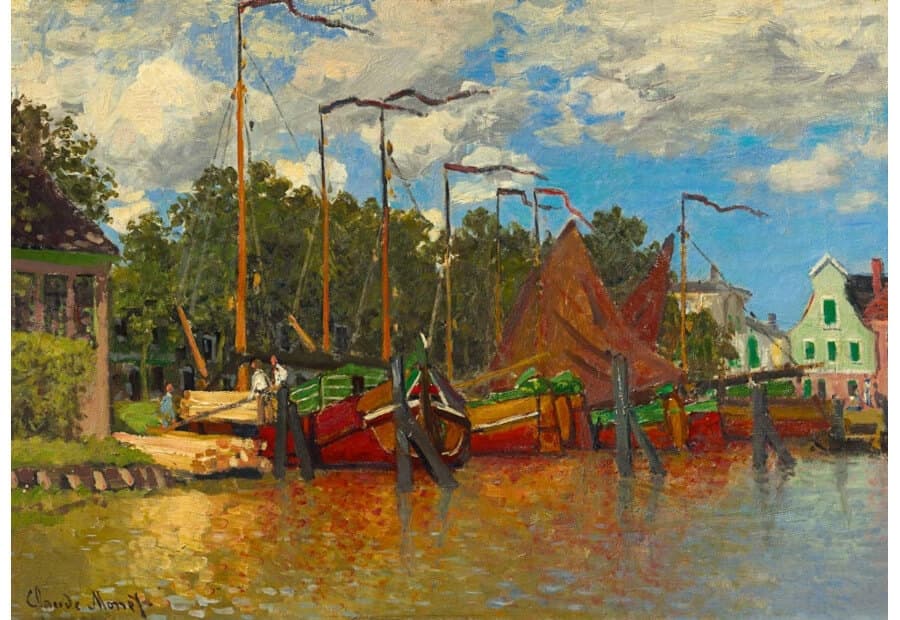 Claude Monet - Boats at Zaandam, 1871