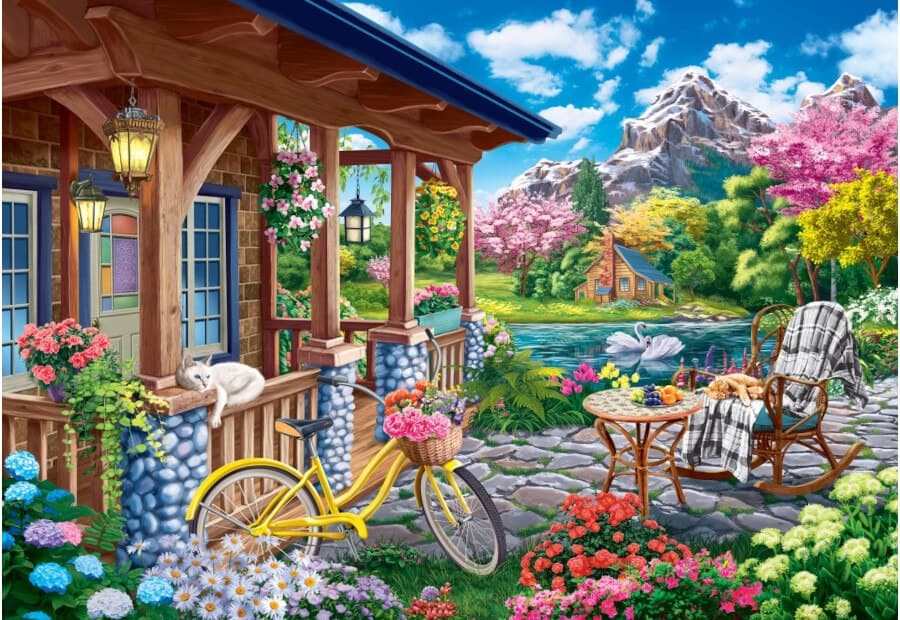 Evening House in the Mountains