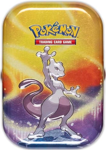 Pokemon Tin Kasse - Kanto Power Mini Tin: Mewtwo (2 Boosters, Billedkort & MÃ¸nt)