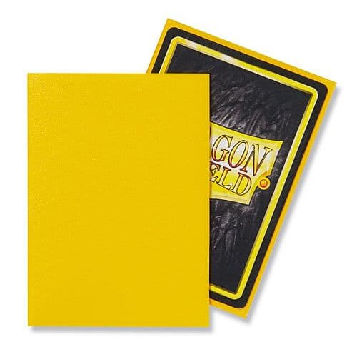 Dragon Shield Deck Protectors - Matte: Yellow (Gul) - 100 lommer - Dragonshield - Sleeves #AT-11014