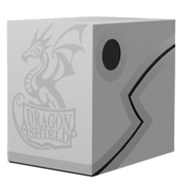 Dragon Shield Double Shell (Deck Box) - Ashen White/Black - Plads til 150 kort i lommer - Dragonshield #AT-30635