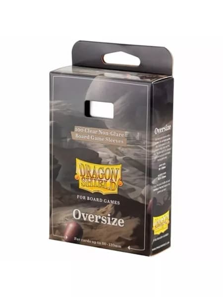 Dragon Shield Deck Protectors - Clear Non-Glare Board Game Sleeves: Oversize - 100 lommer - Dragonshield - Sleeves #AT-60209