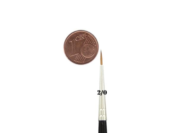 Feldherr - Kolinsky Red Sable Brush Size 2/0 | Ã 1,5mm | Visible Hair Length 8mm