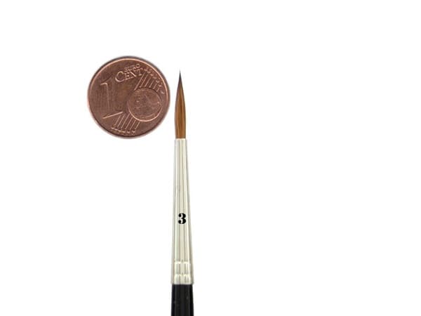 Feldherr - Kolinsky Red Sable Brush Size 3 | Ã 2,7mm | Visible Hair Length 14mm