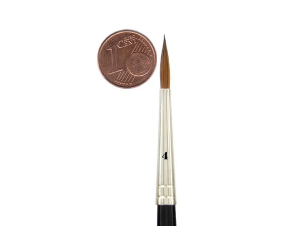Feldherr - Kolinsky Red Sable Brush Size 4 | Ã 3,2mm | Visible Hair Length 6mm
