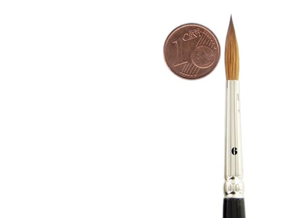 Feldherr - Kolinsky Red Sable Brush Size 6 | Ã 4,0mm | Visible Hair Length 20mm