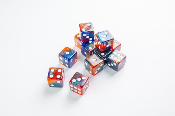 Gamegenic - Dice - TerningesÃ¦t - 12 stk. 6 sidet (D6) - Galaxy Series - Mars