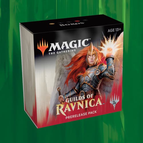 Guilds of Ravnica Prerelease Pack (Pre-Release Box): Boros - 6 Boosters + Promo & Spindown Terning