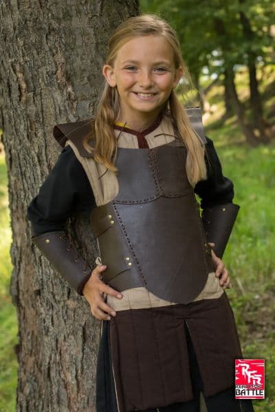 !Ready for Battle Leather Armour - Brown - Epic Armoury - Small - Live Rollespil