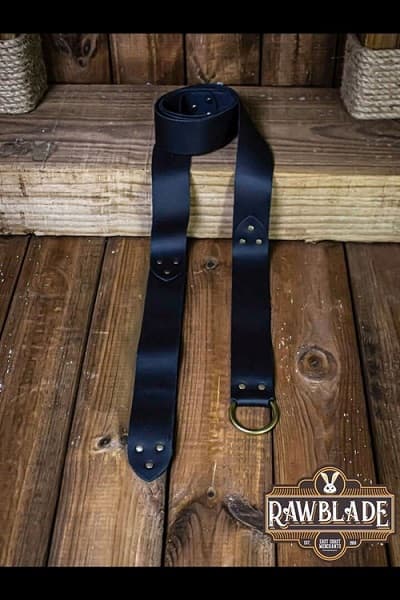 Lara Round Ring Belt - Black - Rawblade - 148cm - Live Rollespil