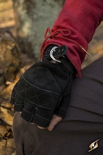 Celtic Suede Gloves â Black - Epic Armoury â Large â Live Rollespil
