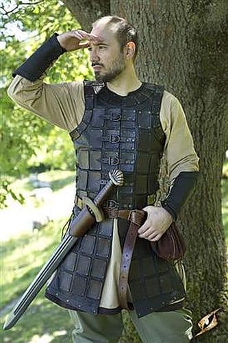 Leather Brigandine - Black â Epic Armoury â Large - X Large â Live Rollespil
