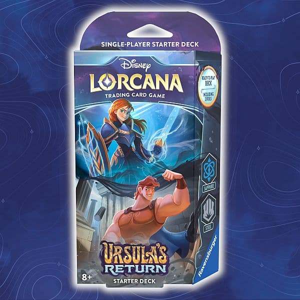 Disney Lorcana TCG: Set 04 - Ursula's Return - Starter Deck: Sapphire/Steel (Anna & Hercules)