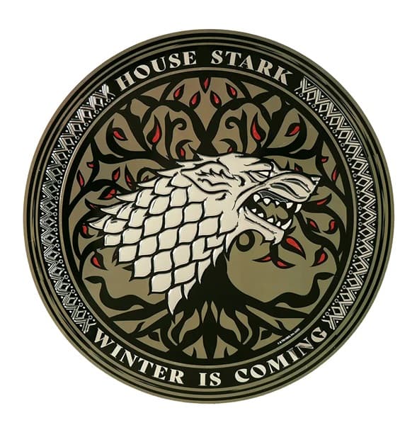 Game Of Thrones - Stark - Round Aluminium Plate 30cm