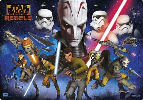 Desk Mat/HÃ¥rd BordmÃ¥tte/BordskÃ¥ner - Star Wars Rebels - 34,5x49,5 cm