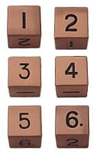 Metallic Dice - TerningesÃ¦t - 6 x 6-sidet (d6) - Antique Copper