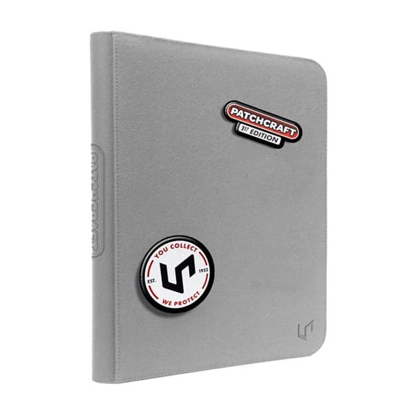 Mappe - Zippered 9-Pocket Pro-Binder Patchcraft: Gray - 18x20 (Plads til 360 kort) - Ultra Pro #16643