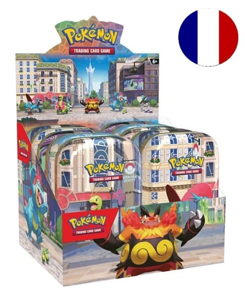 Pokemon Tin Kasse FRANSK/FRENCH - 2026 Summer Lumiose City  Mini Tins Display - 10 Mini Tins! (20 Boosters)
