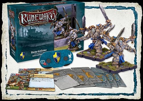 Runewars: The Miniatures Game -  Daqan Unit Expansion: Rune Golems - Fantasy Flight Games