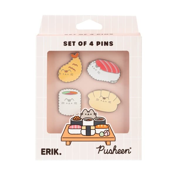 Pusheen - Sushi Roll - Pin Badges 4-Pack