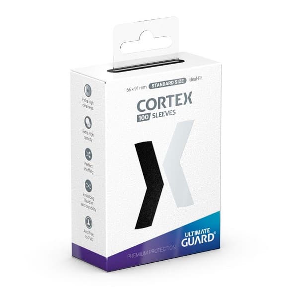 Ultimate Guard - Cortex Sleeves (Kortlommer) - Standard Size Black (100 Sleeves)