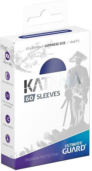 Ultimate Guard - Katana Sleeves (Kortlommer) - Japanese Size (Yugioh-stÃ¸rrelse) Blue (60 Sleeves)
