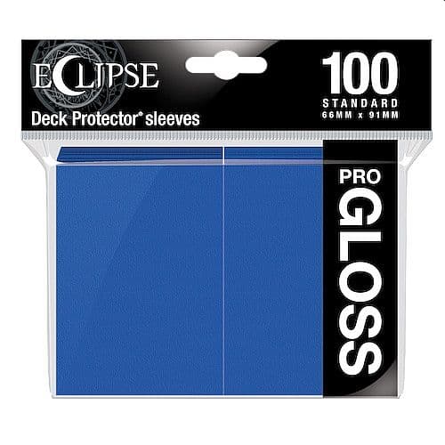 100 lommer -  Ultra Pro - Eclipse Gloss: Pacific Blue (BlÃ¥) (Top kvalitet) - Professional Sleeves #15602