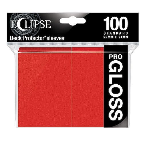100 lommer -  Ultra Pro - Eclipse Gloss: Apple Red (RÃ¸d) (Top kvalitet) - Professional Sleeves #15604