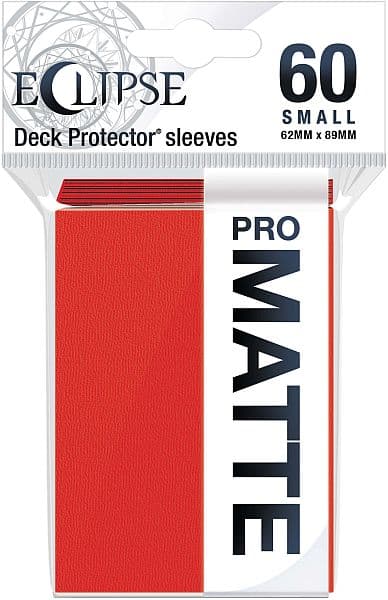 60 lommer - Ultra Pro - Eclipse SMALL (2021): Apple Red (RÃ¸d) (Top kvalitet) - Pro-Matte/Non-Glare - Professional Sleeves #15640