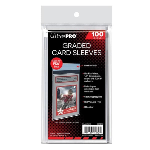 100 lommer - Ultra Pro Graded Card Sleeves Resealable for PSA - Sleeves #15912