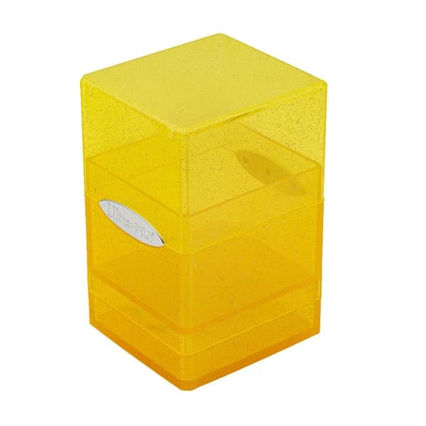 Deck Box - Satin Tower: Glitter Yellow (Gul) - Ultra Pro #16016