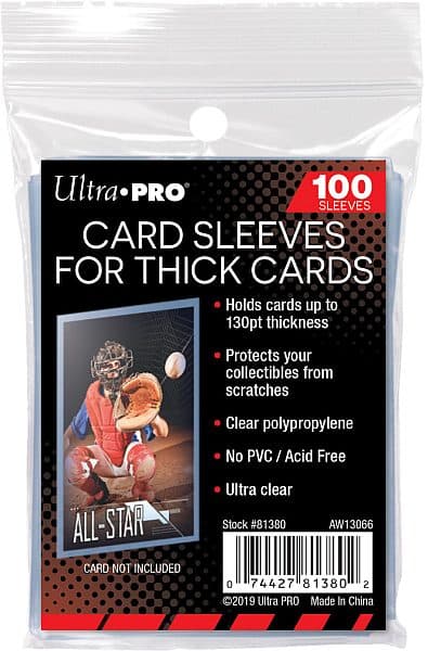 100 lommer - Ultra Pro Thick Soft Sleeves/Penny Sleeves (130PT) (BlÃ¸de lommer, god til opbevaring i mapper!) (Clear/Transparent/Gennemsigtig) - Sleeves #81380