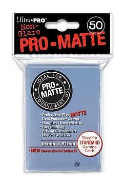 50 lommer -  Ultra Pro - PRO-Matte: Clear (Gennemsigtige/Transparente) (HÃ¸j kvalitet) - Non-Glare - Professional Sleeves #84490