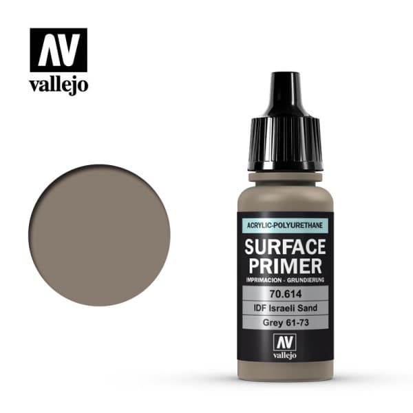 Vallejo - Surface Primer (Acrylic-Polyurethane): IDF Israeli Sand Grey - 17 ml.
