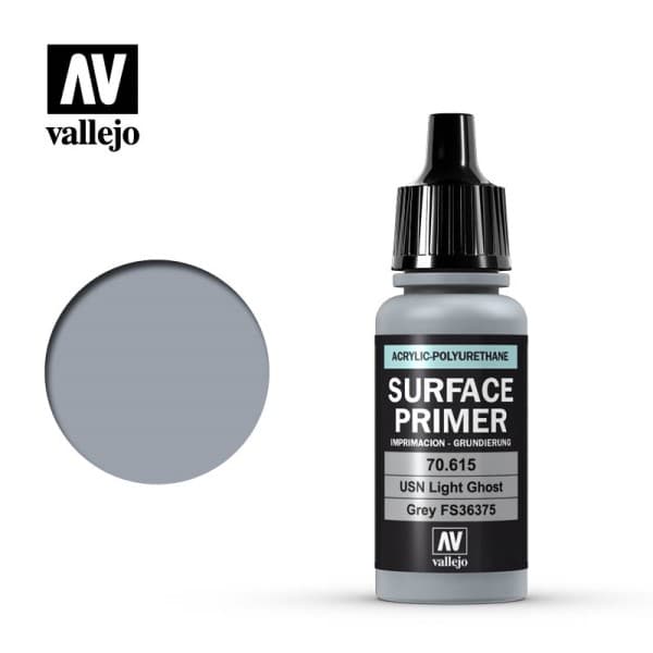 Vallejo - Surface Primer (Acrylic-Polyurethane): USN Light Ghost Grey  - 17 ml.