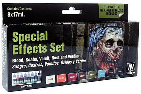 Vallejo Special Effects Set (Blood, Scabs, Vomit, Rust and Verdigris) (Game Color Paint)