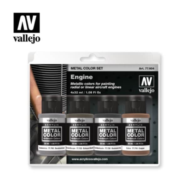 Vallejo Metal Color Air: Paint set â Engine Colors (4 colors)
