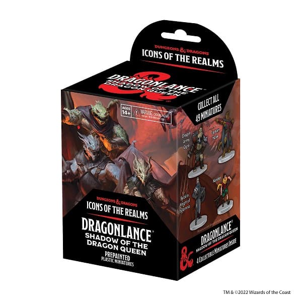D&D - Fantasy Miniatures Set 25 - Icons of the Realms: Dragonlance: Shadow of the Dragon Queen - Booster Pack (4 Figurer)