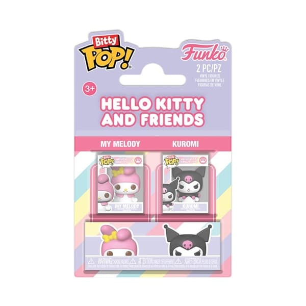 Funko Pocket Pop: Sanrio - Hello Kitty and Friends Bitty - My Melody & Kuromi - Vinyl Figure 2-Pack 2cm
