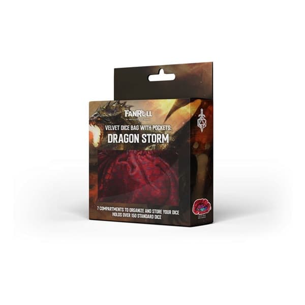 Dice Bag - Fanroll: Dragon Storm - Red Dragon Scales (Terningepose / Gamer Pouch)