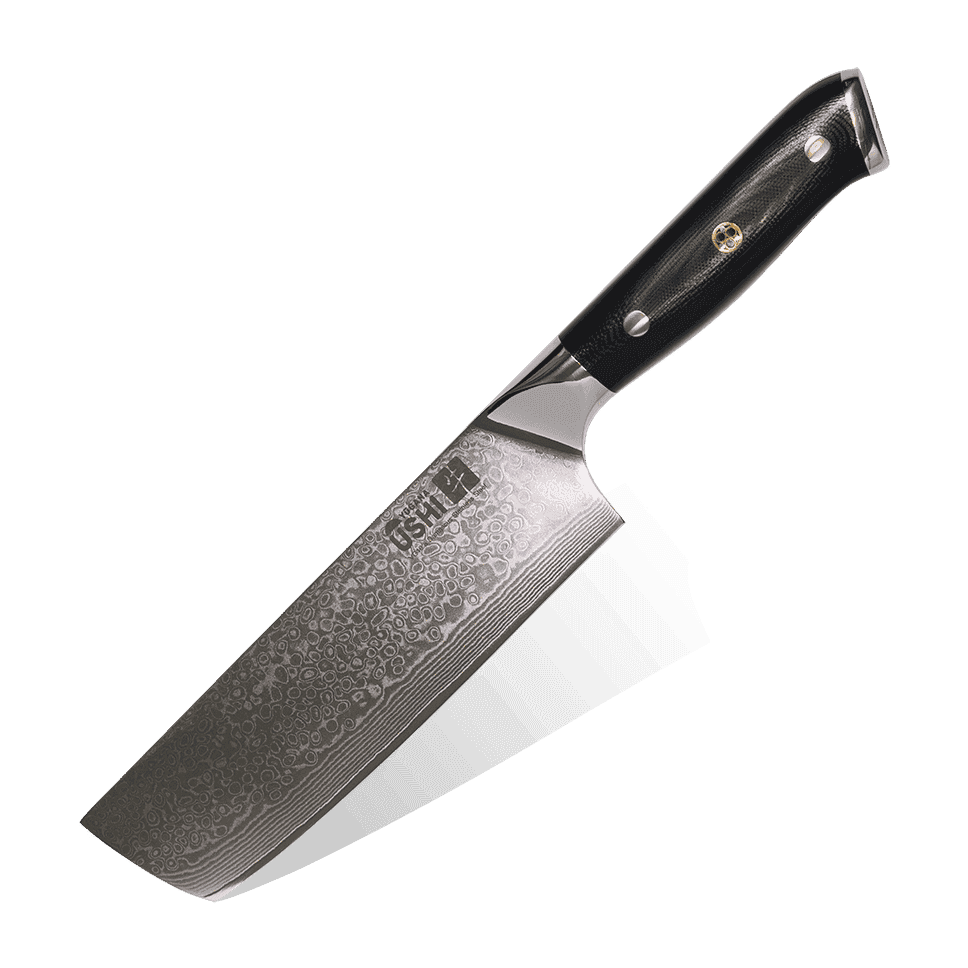 Ushi | Nakiri 185mm | Japansk grøntsagskniv | Rinzen #2 & Damaskus67