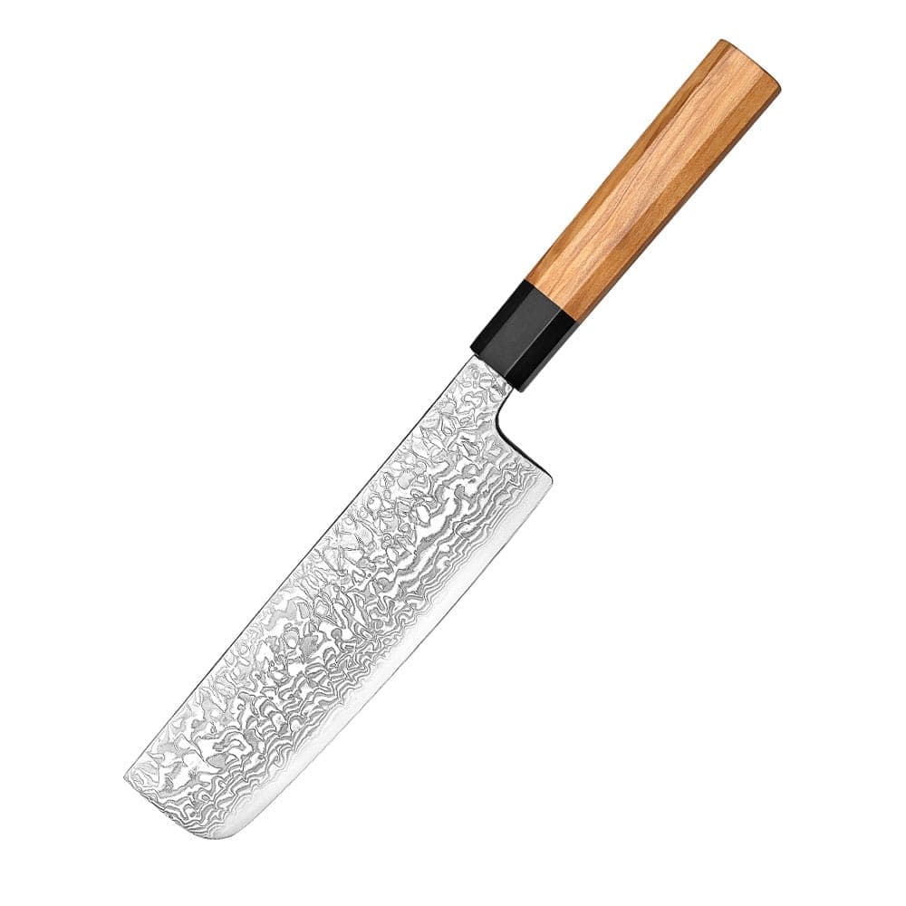 Yuki-onna | Nakiri 180 mm | Japansk grøntsagskniv | Rinzen #2 & Damaskus67
