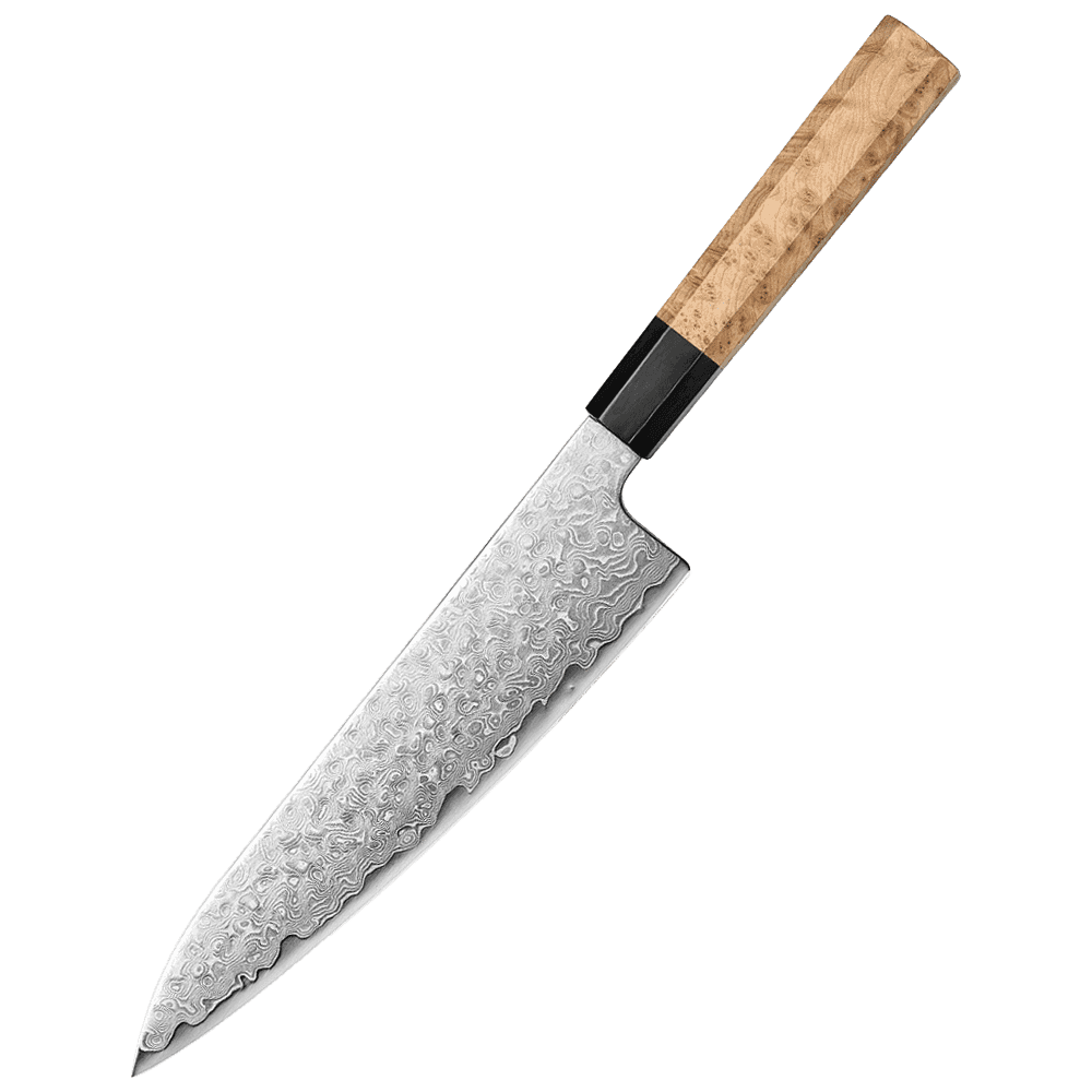 Ao bōzu | Gyuto 210 mm | Japansk kokkekniv | Blue 2 / Aogami 2 & Damaskus49