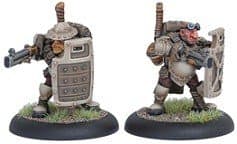 Mercenary: Hammerfall High Shield Gun Corps - Rhulic Unit (1 Leader & 5 Grunts) - PIP-41023