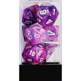 Dice - Terningesæt - 7 terninger - Festive Polyhedral Violet With White - Signature