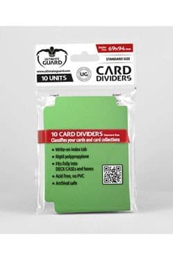 Ultimate Guard Card Dividers (Opdelere) Standard Size green (grønne) (10)